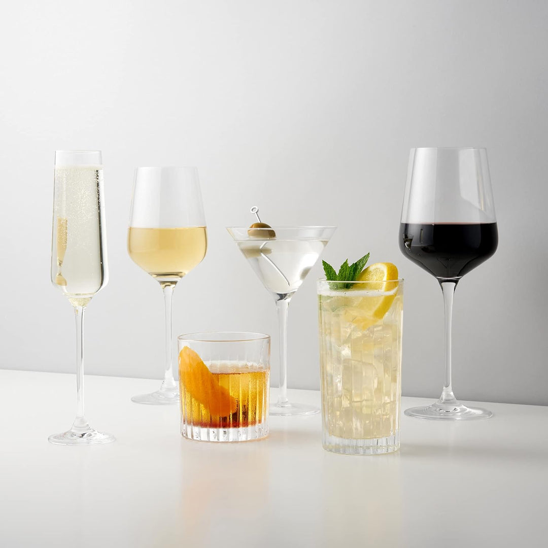 Viski Double Old Fashioned Tumbler, 4 Lowball-Cocktailgläser aus bleifreiem Kristallglas, Glaswaren