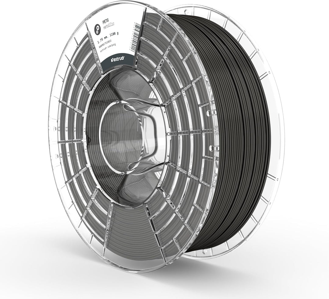 extrudr® PETG ø1.75mm (1.1kg) 'METALLIC' (RGB 190:190:190) - 3D Drucker Filament - Made in Austria -
