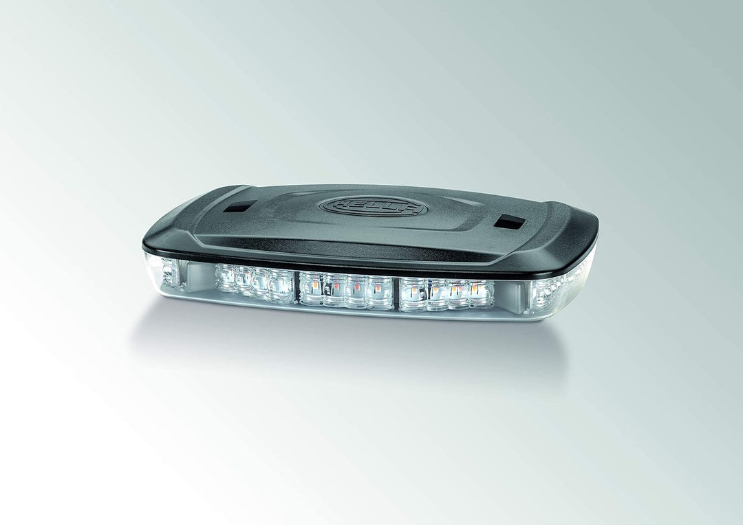 HELLA LED Warnleuchte - Micro Lightbar - 12V / 24V - gelb - Schraubanschluss - Kabel: 500mm - Anbau