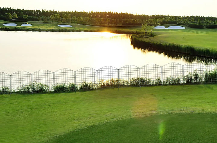 Randaco Teichzaun Gartenzaun 10tlg Set, Gartenzäune Dekorative mit 22 Zaunelemente-10 Zaunelemente u