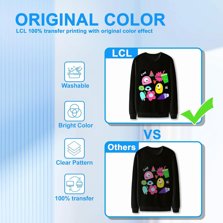 LCL DTF Pulver Schwarz, 500 g/17,6 oz, Digital Transfer Schwarz Klebepulver für Schwarze oder dunkel