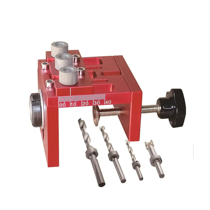 Pocket Hole Jig Set,CEIEVER 4 in 1 Taschenloch Bohrschablone Multifunktion Bohrer-Locator mit Positi