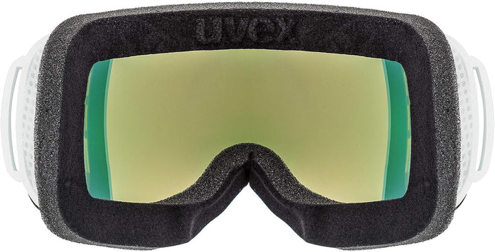 Uvex Unisex Downhill 2000 Cv Skibrille (1er Pack) Einheitsgrösse white mat/orange-green, Einheitsgrö