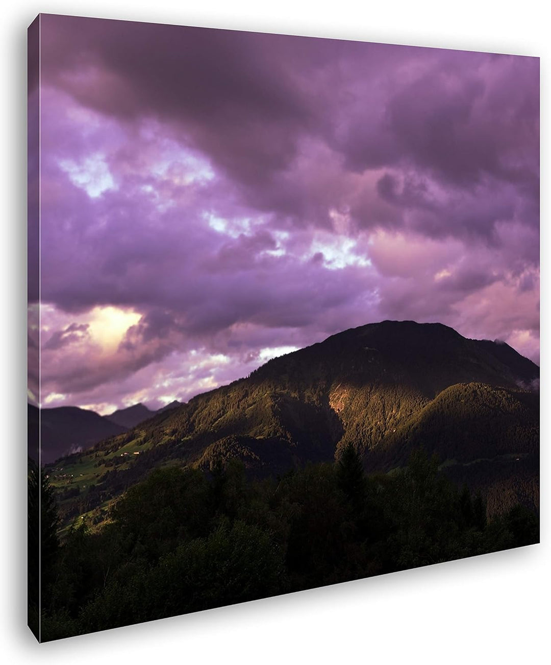 deyoli Voraralberg in Österreich Format: 60x60 als Leinwandbild, Motiv fertig gerahmt auf Echtholzra