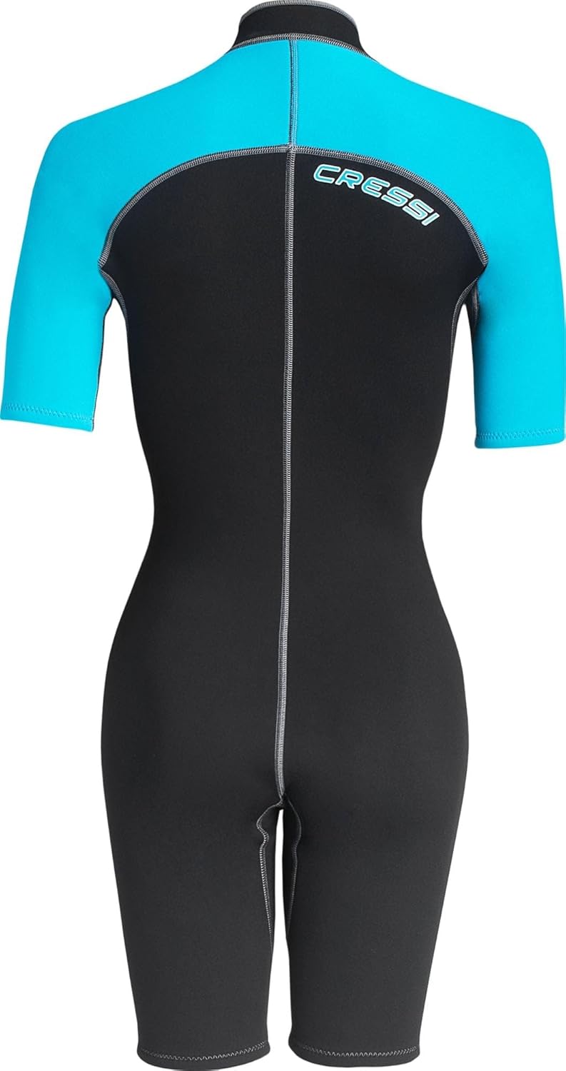 Cressi Lido Lady Shorty Wetsuit 2mm - Damen Neoprenanzug Shorty Neopren 2mm für alle Wassersportarte