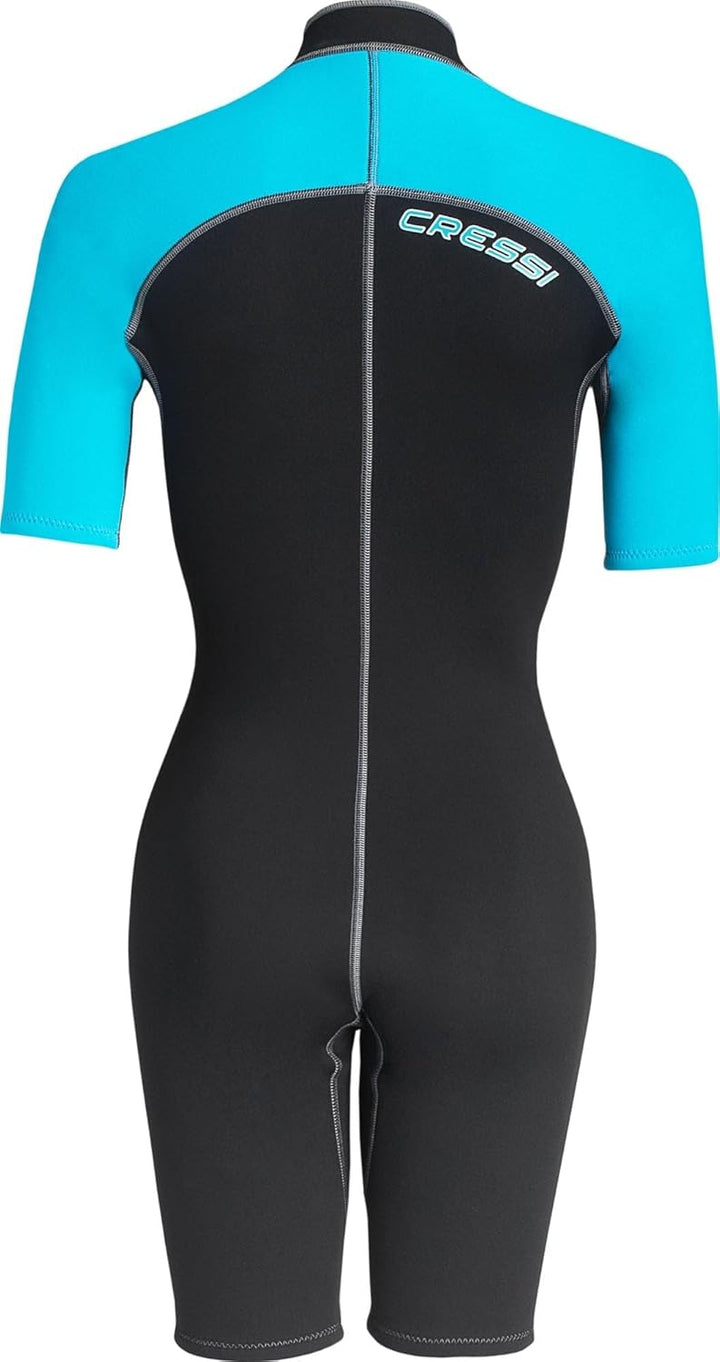 Cressi Lido Lady Shorty Wetsuit 2mm - Damen Neoprenanzug Shorty Neopren 2mm für alle Wassersportarte