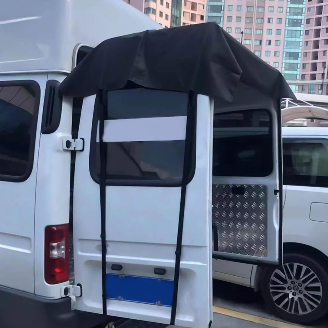 Schwarze Abdeckung für Hintere Scheunentür passend für Ford Transit Custom, Transit Custom