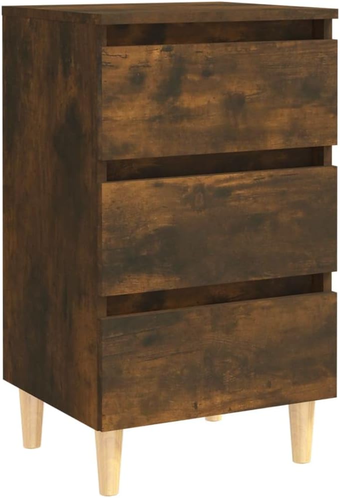 FIRBNUS Bedside Table Nachtkonsole Beistelltisch mit Stauraum Night Stand Nachttisch mit Massivholz-