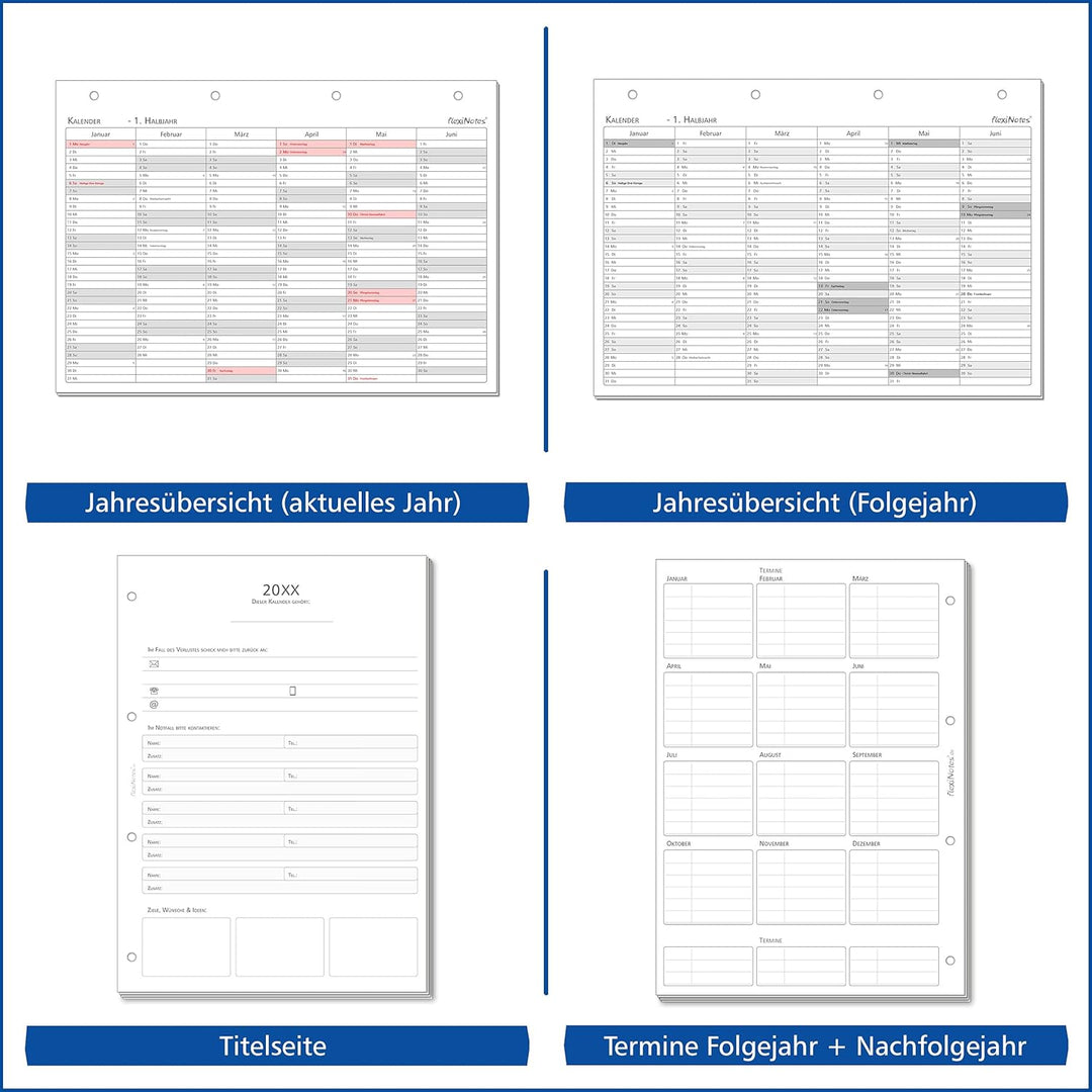 flexiNotes® ORGANIZER A4 2023 Typ: "Business", Wochenkalender Basic (beere, M) beere M, beere M