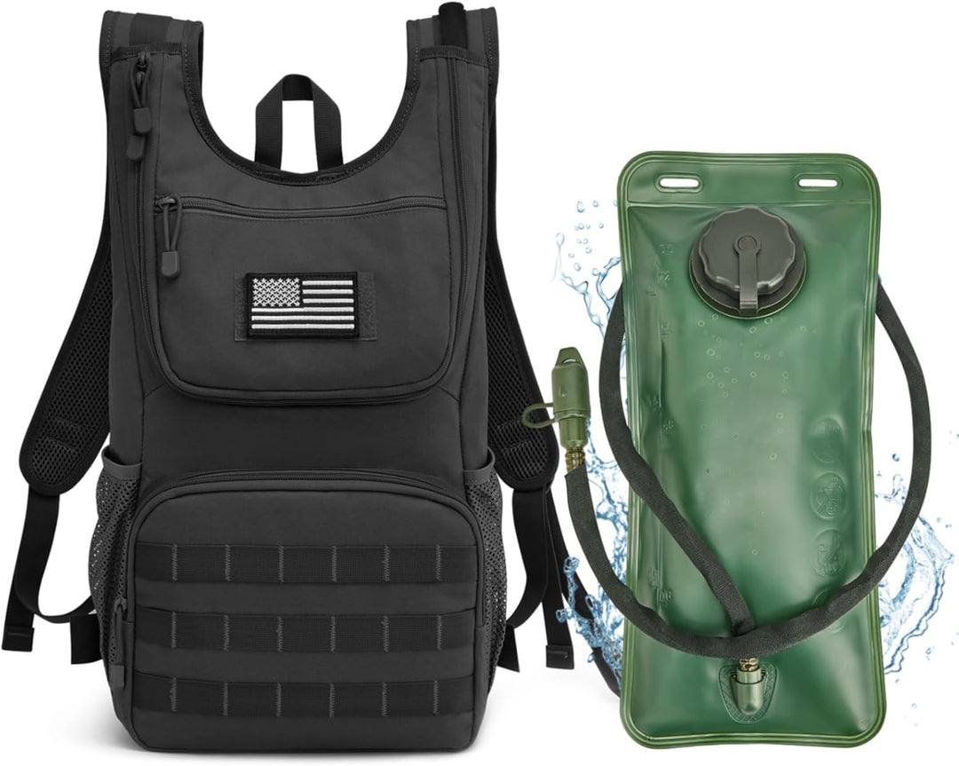 G4Free Militär Trinkrucksack Rucksäck mit 2L Verbesserter Blase Trinkblasen Wanderrucksäcke für Wand