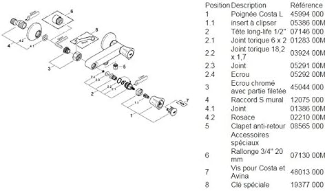 GROHE Costa | Brause- und Duschsysteme - Brausearmatur | chrom | 26330001 Sonstige, Sonstige