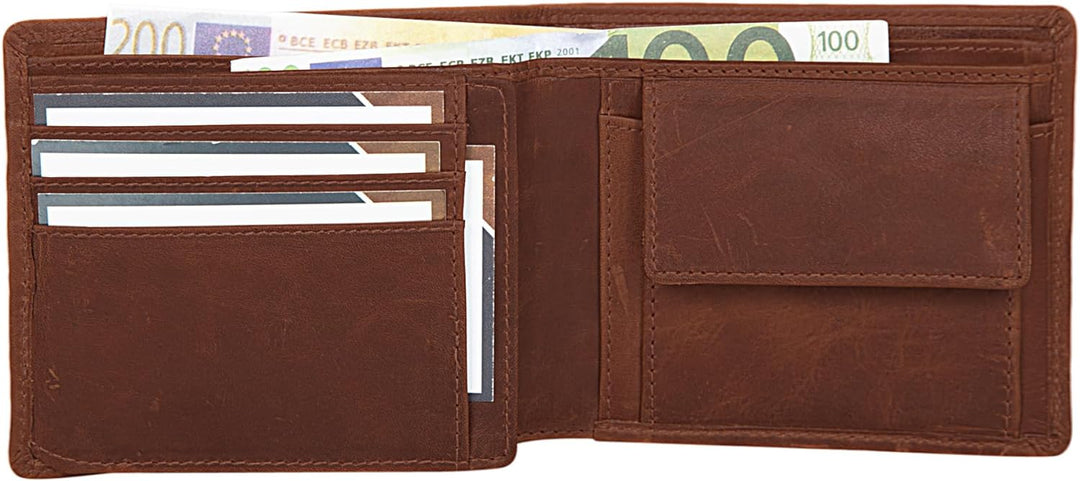 STILORD 'Lewis' Leder Portemonnaie Herren RFID Schutz Geldbörse für Männer viele Karten Fächern Brie