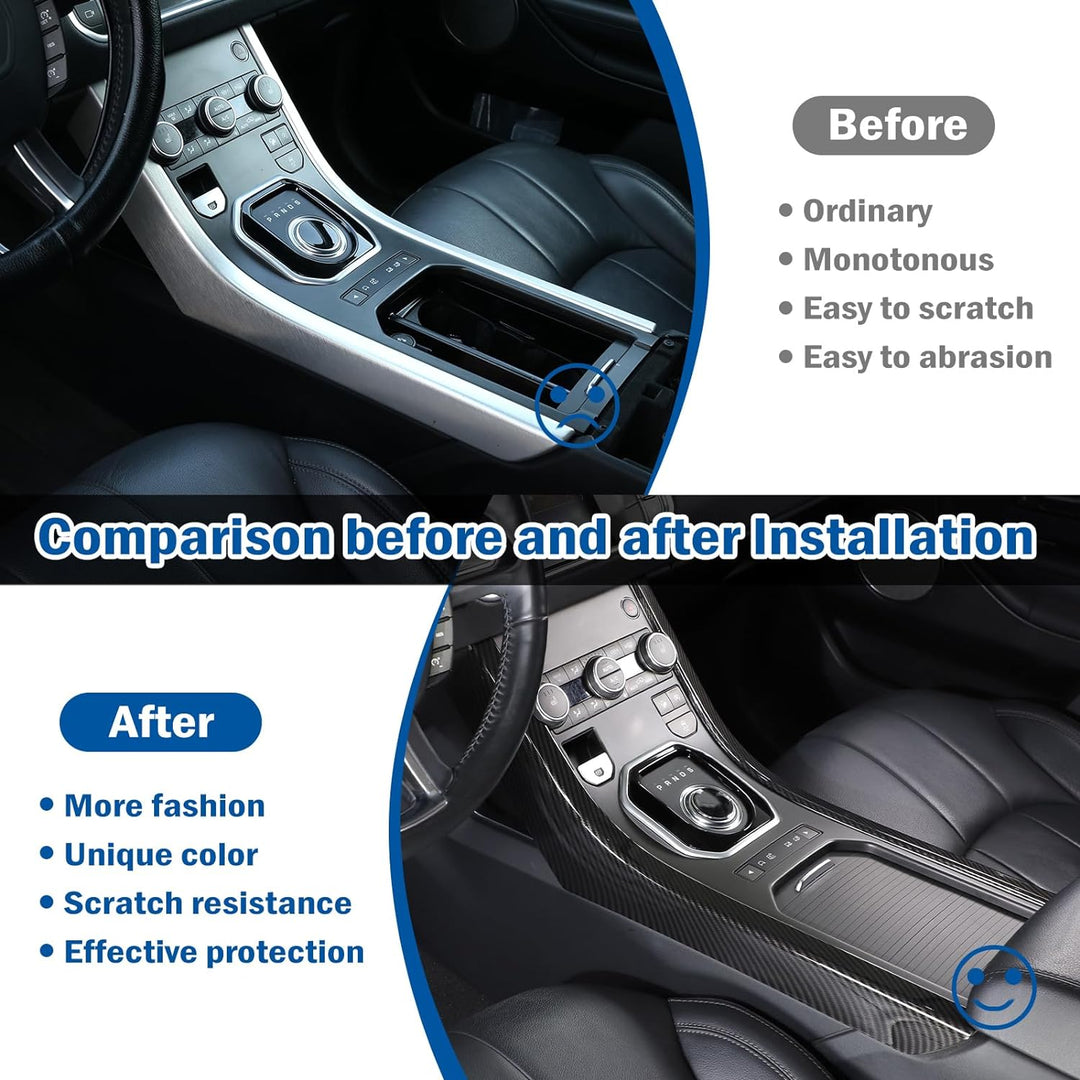 DIYUCAR ABS-Kunststoff-Mittelkonsole, Seitendekoration, für Land Rover Range Rover Evoque 2012–2018
