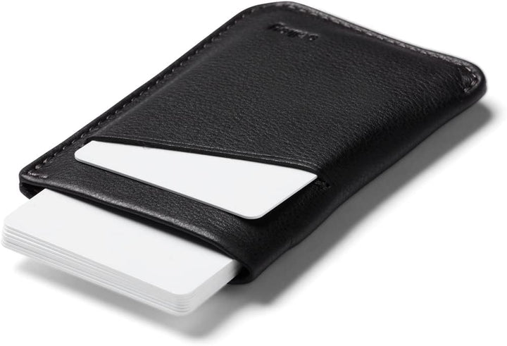 Bellroy Kartenhülle Slim Leder Geldbörse (max. 8 Karten und Scheine) Obsidian, Obsidian