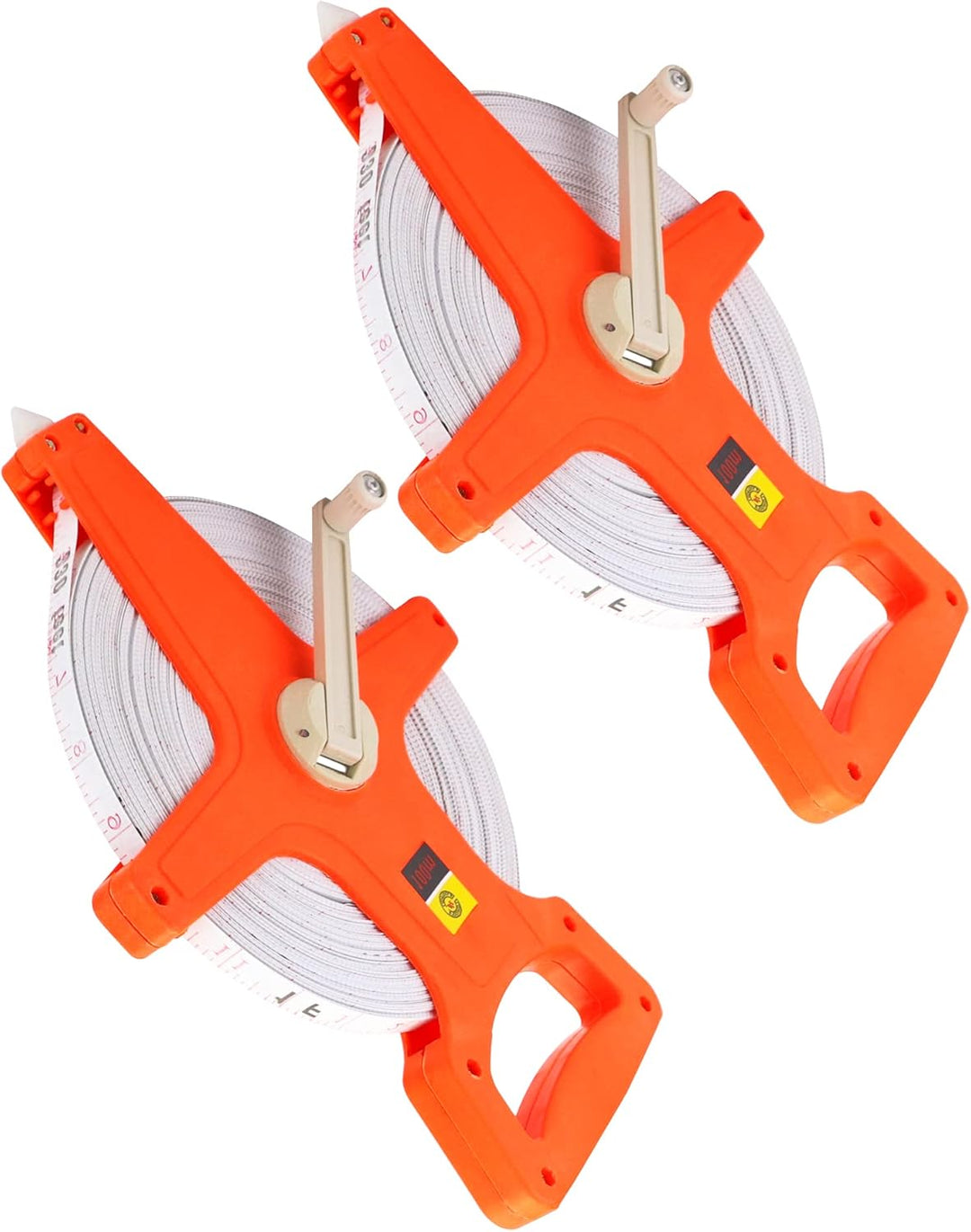 QWORK® 2 Stück Bandmass Fiberglas, Rollmassband, 100M /330 FT, Doppelseitig 2 Stück 100M /330 FT, 2