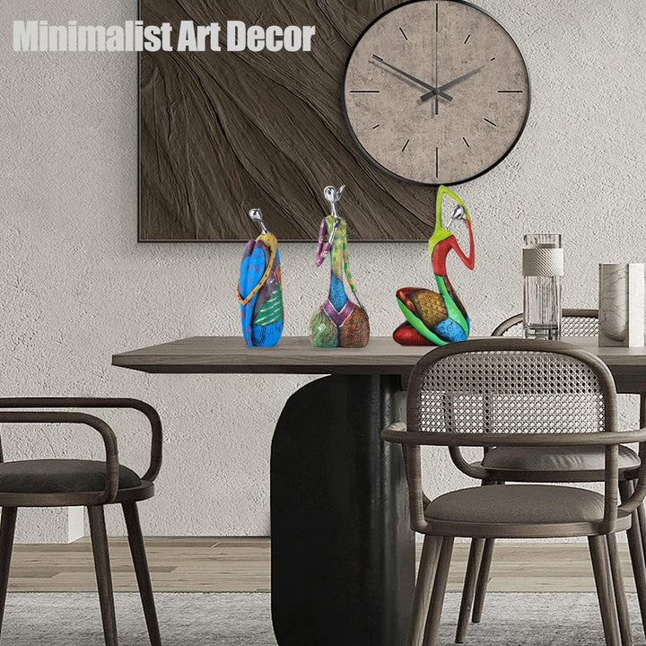 Statuen und Skulpturen Abstrakter Yoga-Kunst Frau, kreative Vollfarb-Ölgemälde-Kunst-Frauenstatue, M