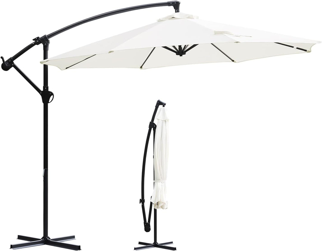 Sekey® Ampelschirm 300 cm Sonnenschirm mit Kurbel Gartenschirm Kurbelschirm mit Kurbelvorrichtung UV