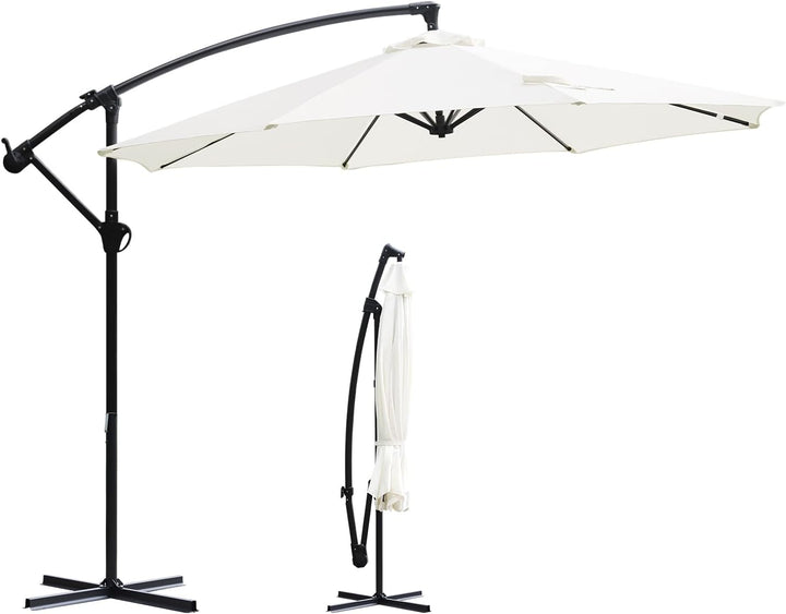 Sekey® Ampelschirm 300 cm Sonnenschirm mit Kurbel Gartenschirm Kurbelschirm mit Kurbelvorrichtung UV