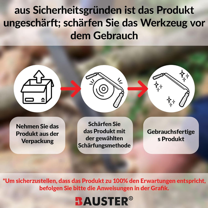 Bauster® Zugmesser Schäleisen für holz Ziehklinge 350mm ist ein Werkzeug zur Holzbearbeitung Zugeise