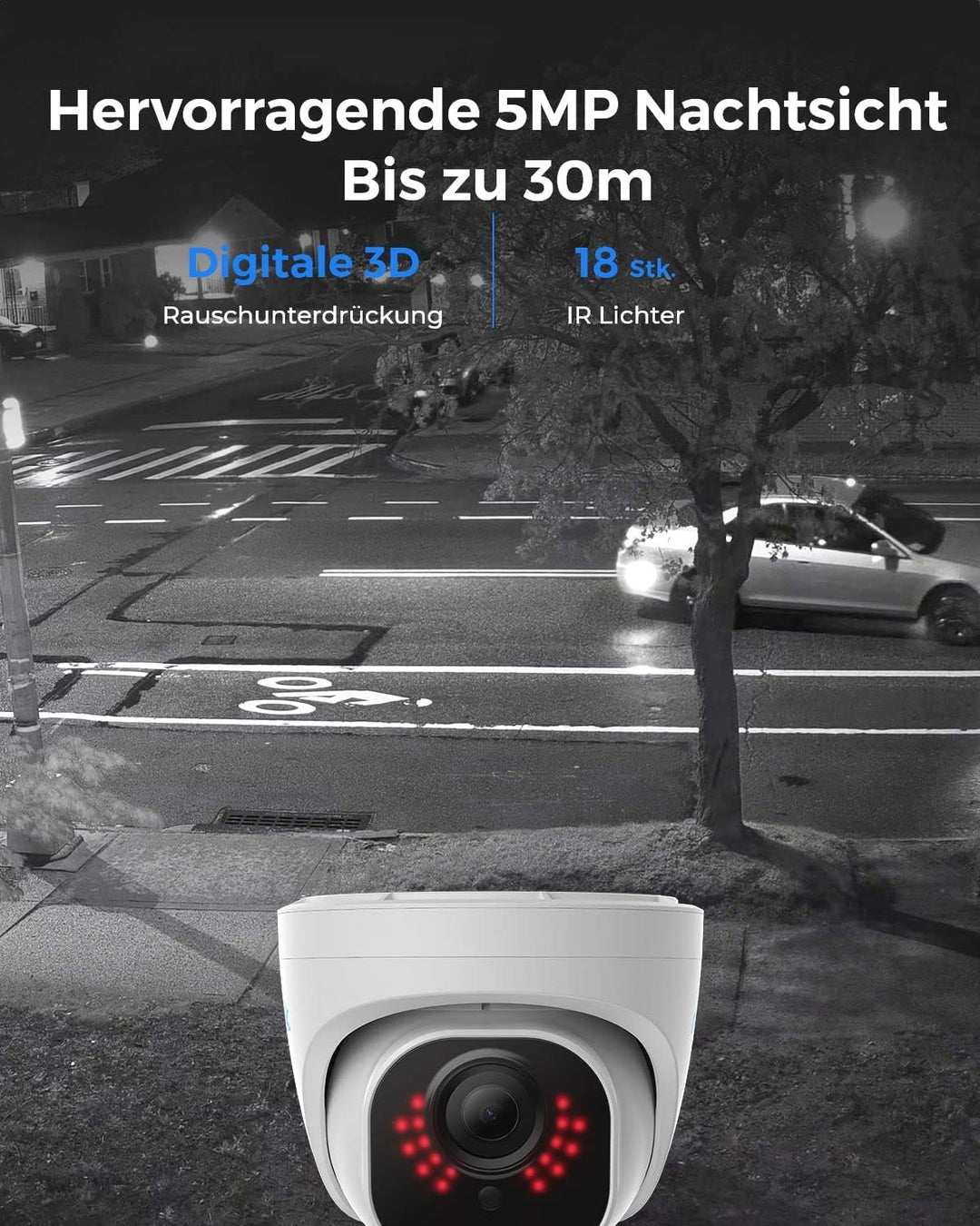 Reolink 2 Stück 5MP PoE IP Kamera Outdoor mit Personen-/Autoerkennung, Überwachungskamera Aussen mit