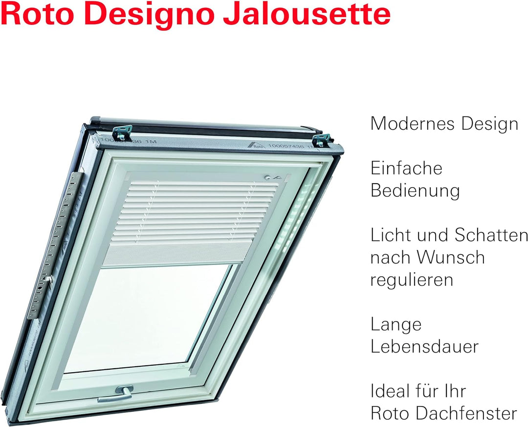 Original Roto Jalousette ZJA für Roto Dachfenster Führungsschiene Silber Aluminium Jalousie für Roto