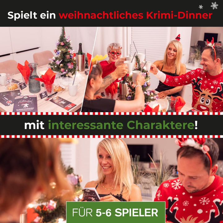 mitmach-krimi – O du fröhliche! Plätzchenduft und eine Leiche – Krimidinner Spiel für zuhause für 5-