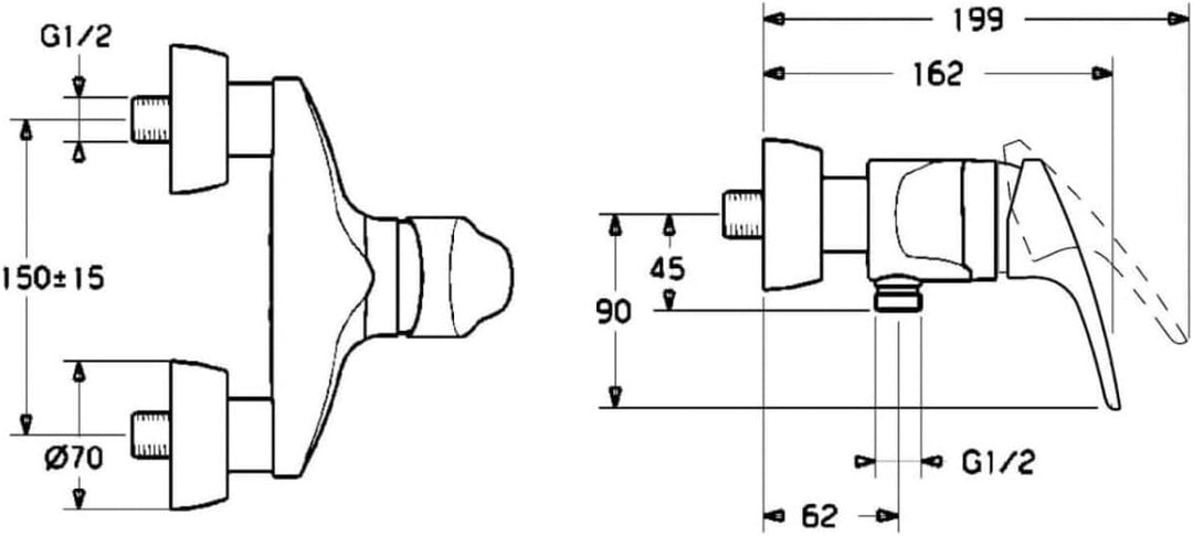 Hansa 1670183 Hansamix Brause Armatur