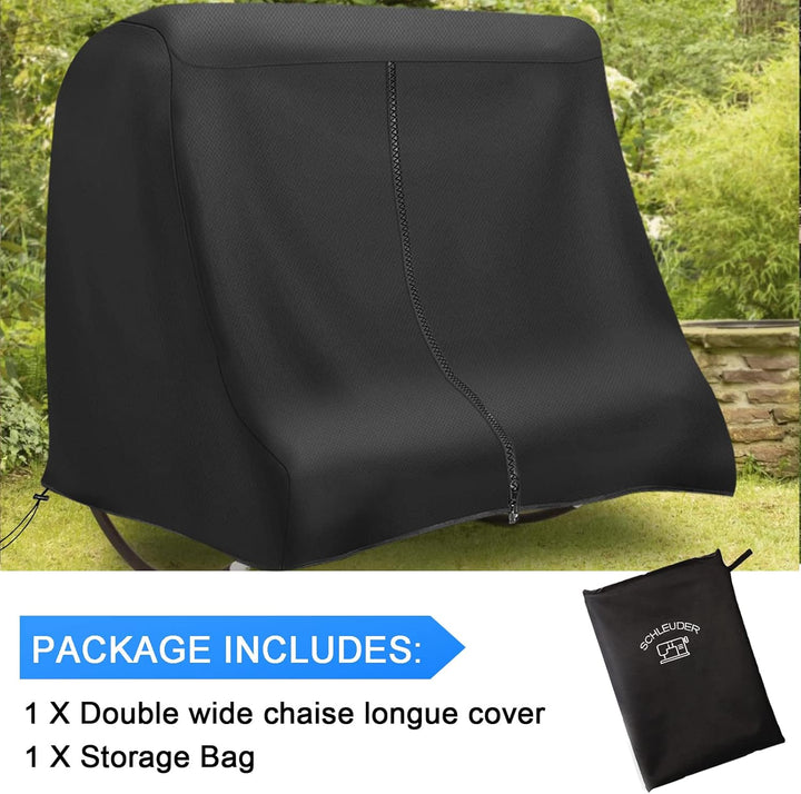 MRWiZMS Schaukelliege Abdeckung 2 Personen 160×190×180cm, 420D Sonnenliege 2 Personen Doppelliege Ou