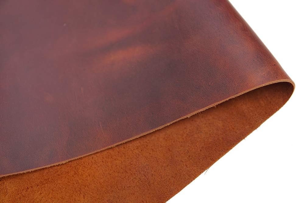 Lederzuschnitte, Rindsleder, für Basteln, Werkzeug, Nähen,Leder-Zubehör Rost Rot 12"x12", Rost Rot 1