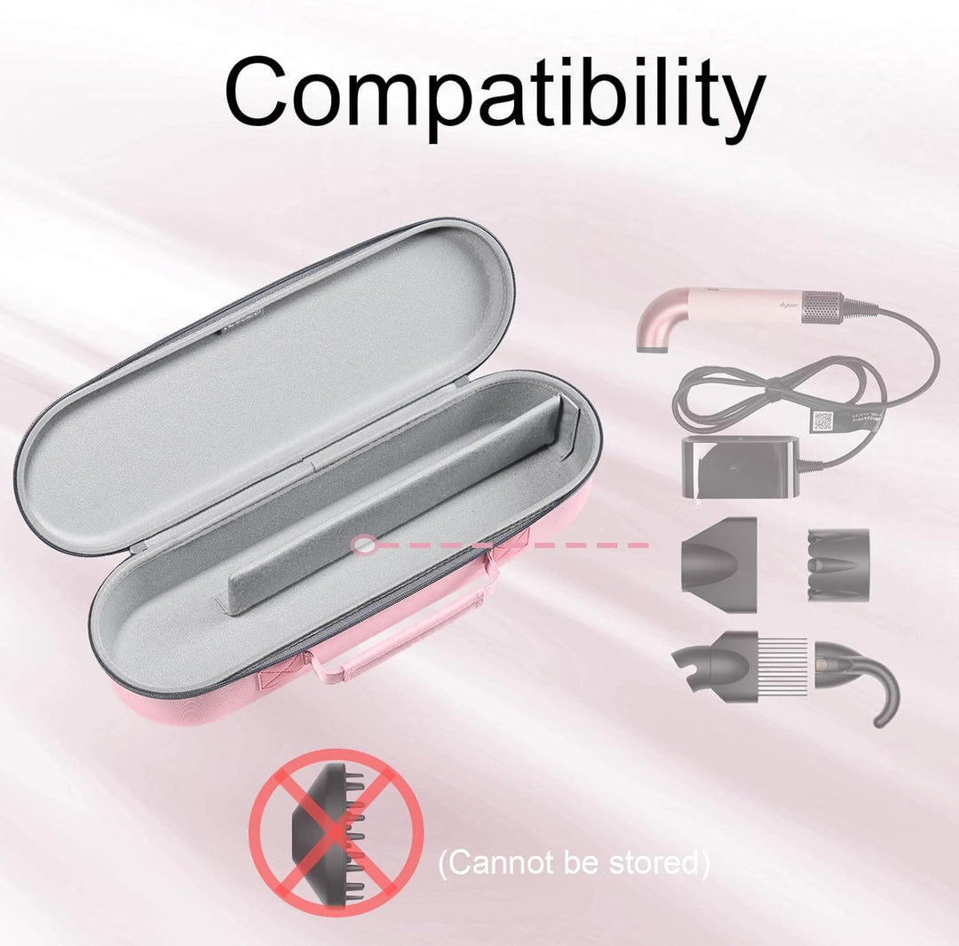 RLSOCO Tasche für Dyson Supersonic r Haartrockner HD17 - Rosa (Hinweis: Nicht kompatibler Diffusor)