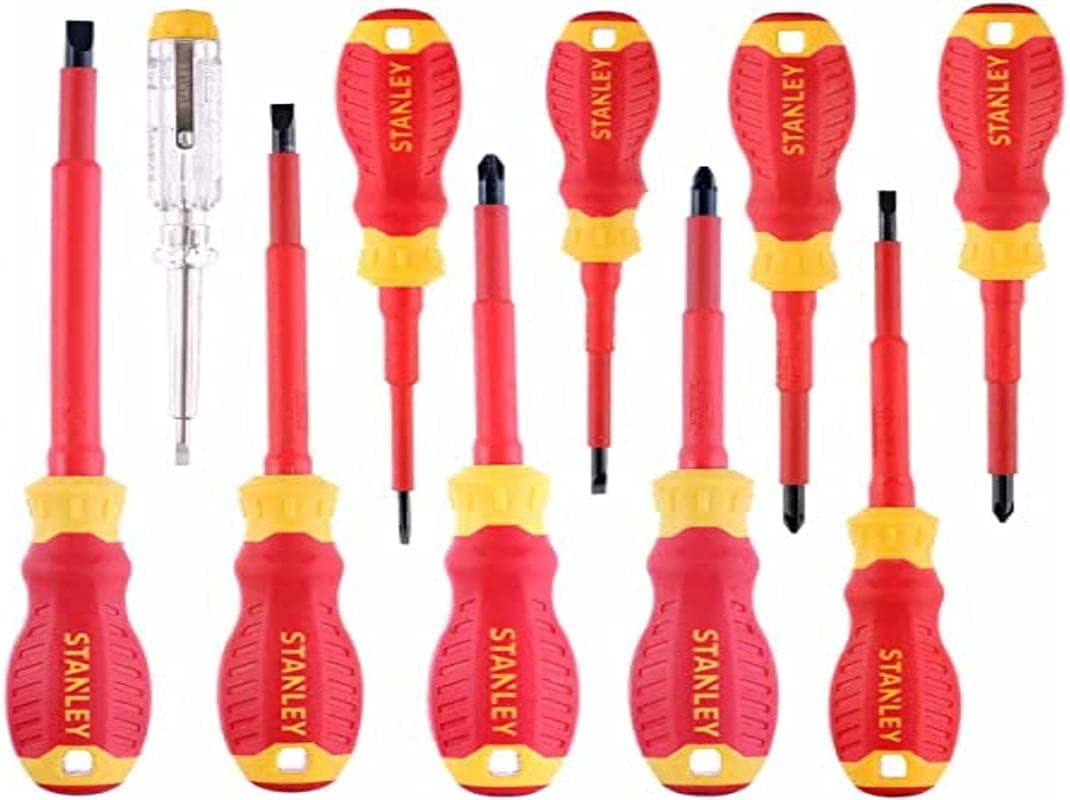 Stanley FatMax VDE Schraubendreher-Set, isoliert, Phillips, Pozi und Schlitz, 10-teilig