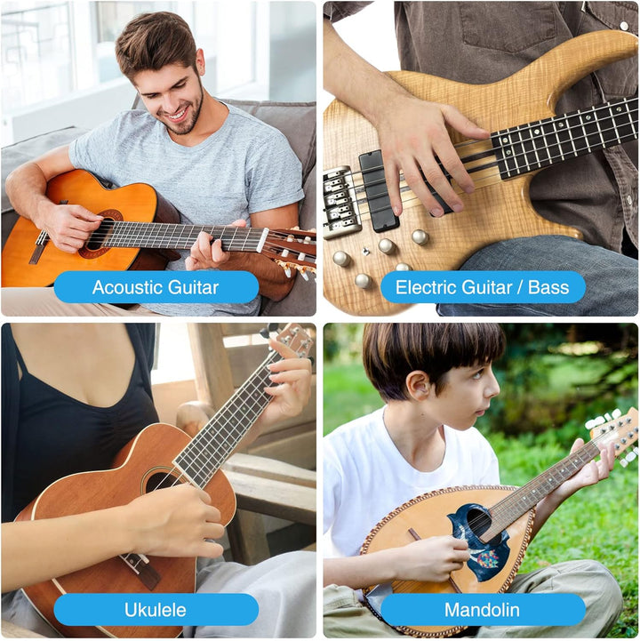 POGOLAB Gitarren Werkzeug Reparatur Set, 31 Stk Gitarren Bausatz mit Saitenkurbel Akustische Gitarre