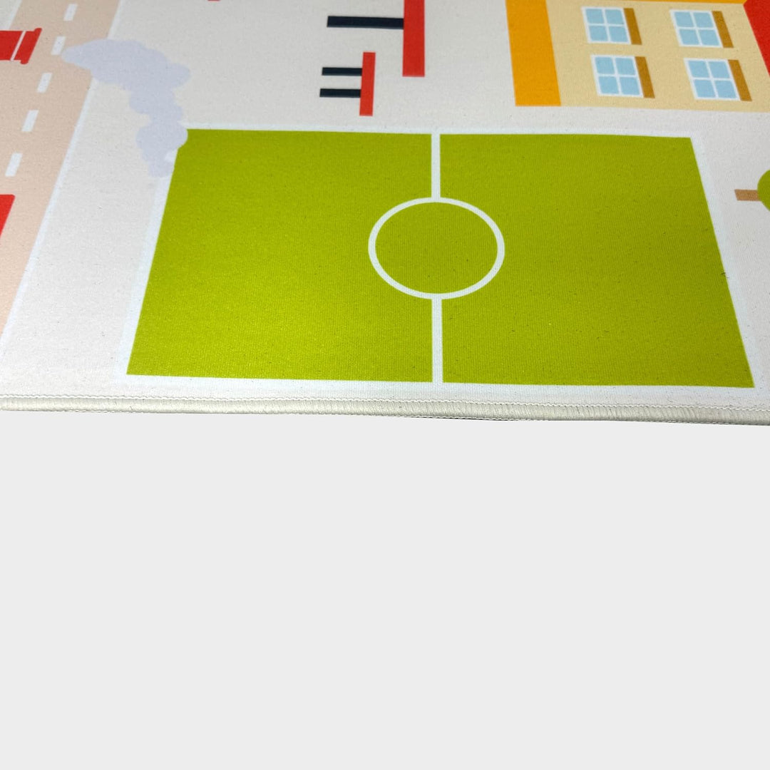 Teppich-Traum Teppich Kinderzimmer Kinderteppich Stadt-Motiv rutschfest flachgewebe saugroboterfreun