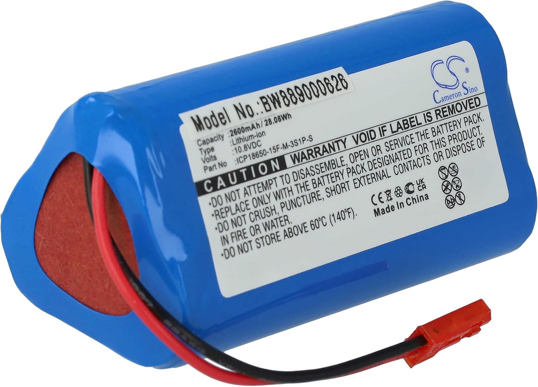 vhbw Akku kompatibel mit Medion MD 16192 Home Cleaner Heimroboter (2600mAh, 10,8V, Li-Ion)