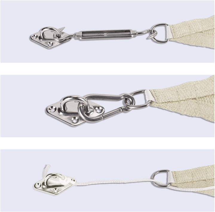 Sekey Sonnensegel 2x2m, Sonnenschutz, Quadratisch HDPE-Kunststoff, Winddicht Wasserdurchlässig UV-be