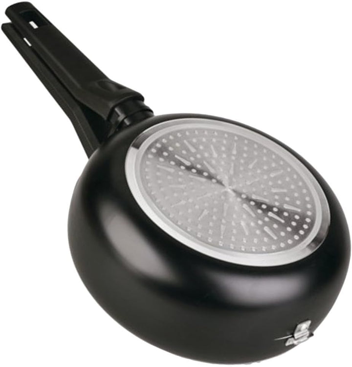 LS Kitchen - Doppelpfanne für Umdrehung des Kartoffelomletts - Induktion - Schwarz - Durchmesser 20