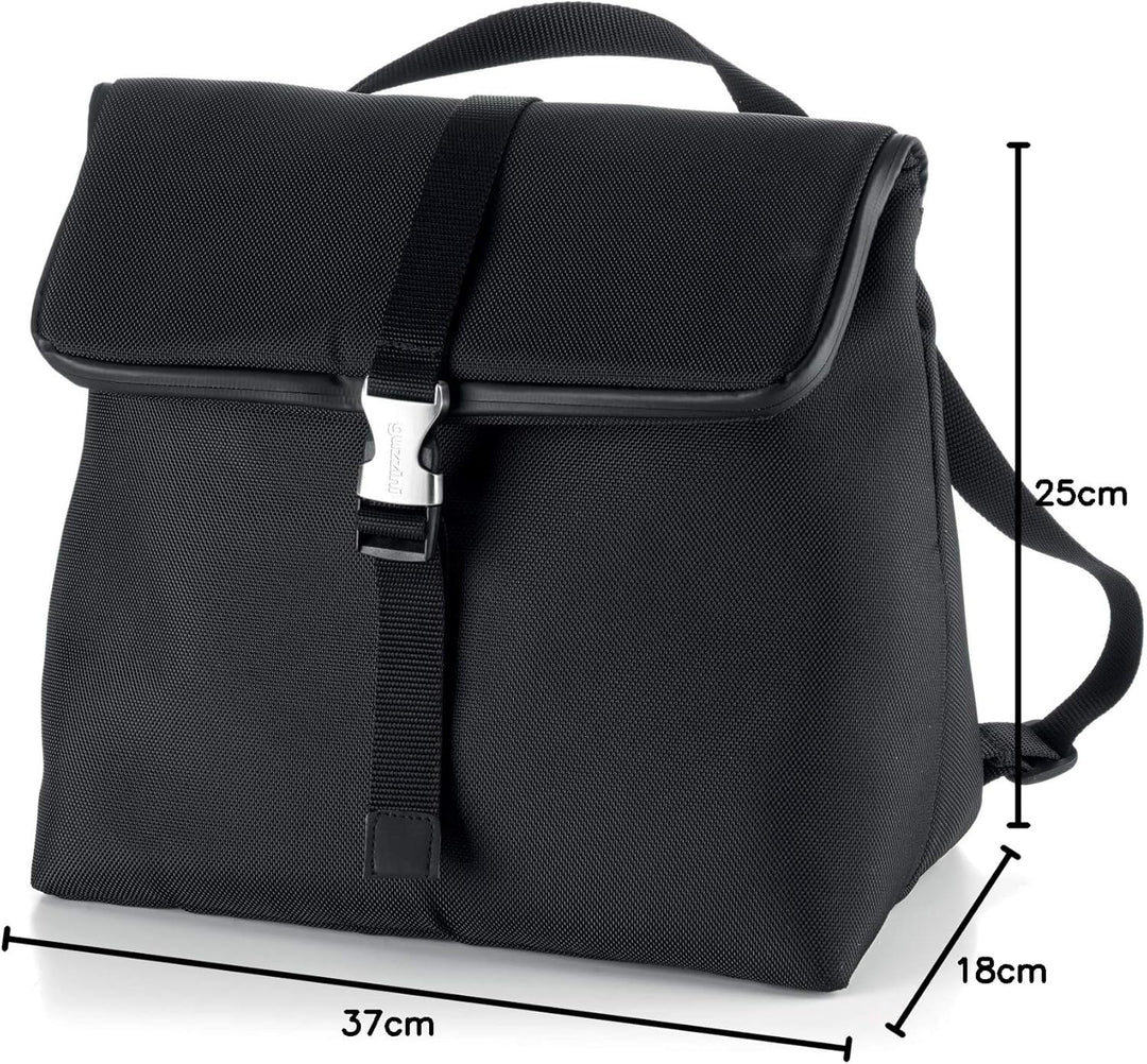 Guzzini - On The Go, FASHION&GO Thermo-Rucksacktasche - Schwarz, 36 x 18 x h25 cm | 13 lt - 03290510