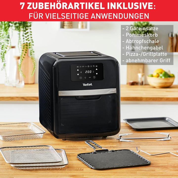 Tefal FW5018 Easy Fry Oven & Grill 9-in-1 Heissluftfritteuse | 11Liter für 6 Portionen | 7 Zubehörte