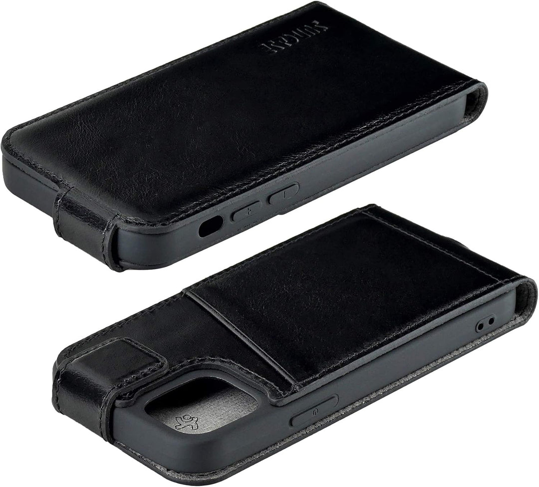 Suncase Original Flip-Style (Ultra-Slim) kompatibel mit iPhone 12 Mini (5.4") Hülle Ledertasche Tasc