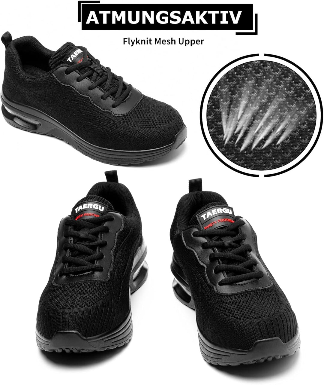 TAERGU Sicherheitsschuhe Herren-S1 Arbeitsschuhe Leicht SBP Stahlkappenschuhe Safety Shoes Einstichr