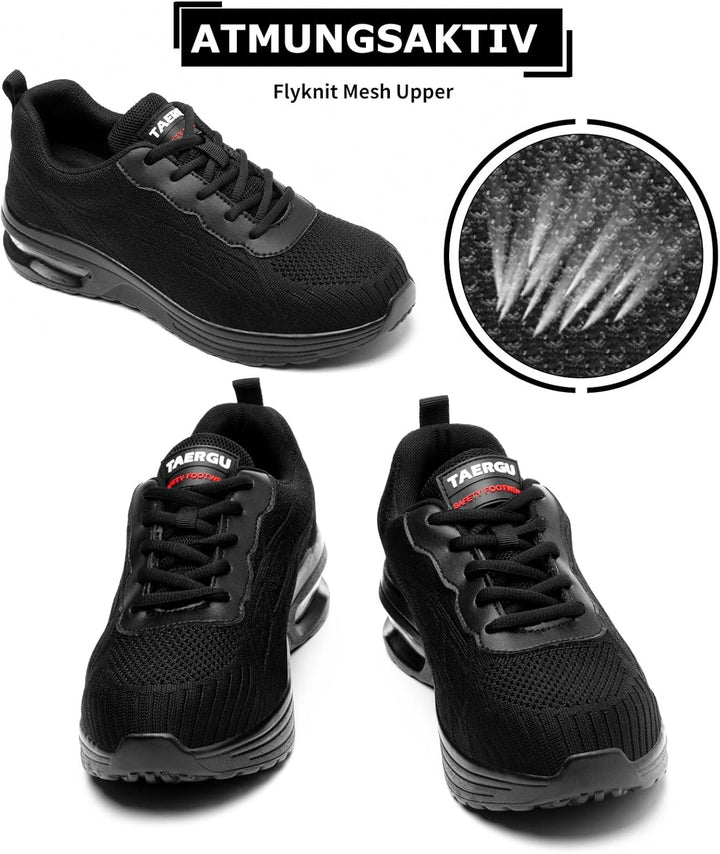 TAERGU Sicherheitsschuhe Herren-S1 Arbeitsschuhe Leicht SBP Stahlkappenschuhe Safety Shoes Einstichr