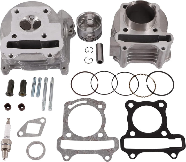 GOOFIT 47mm Big Bore Chinese Scooter Zylinder Kit Zylinderköpfe Ersatz für GY6 80CC 139QMB ATV Scoot