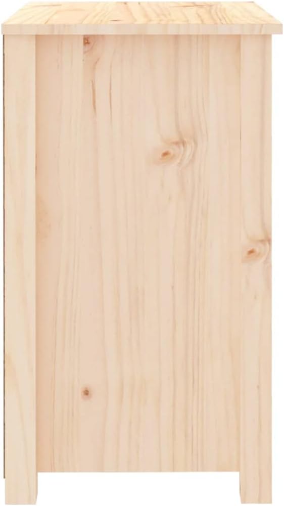 Bedside Table Nachtkonsole Beistelltisch mit Stauraum Night Stand Nachttisch 50x35x61,5 cm Massivhol