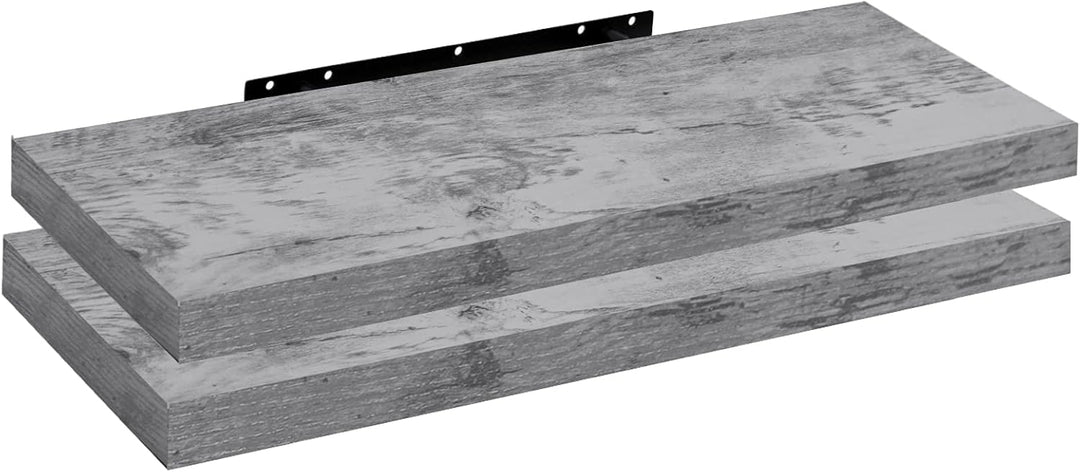 WOLTU 2X Wandregal Wandboard Bücherregal Regale für Deko Wandablagen aus MDF Holz, 2er Set Hängerega