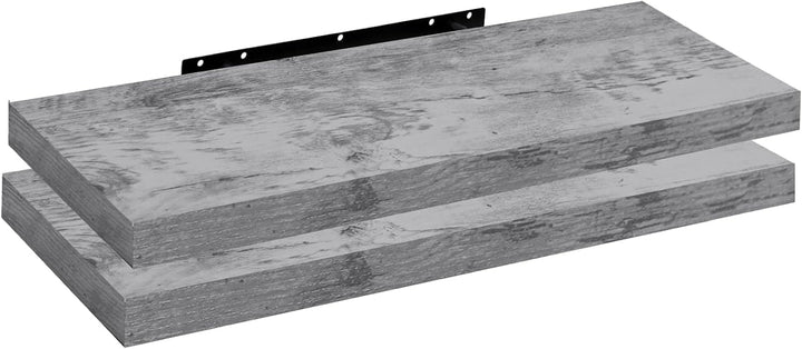 WOLTU 2X Wandregal Wandboard Bücherregal Regale für Deko Wandablagen aus MDF Holz, 2er Set Hängerega