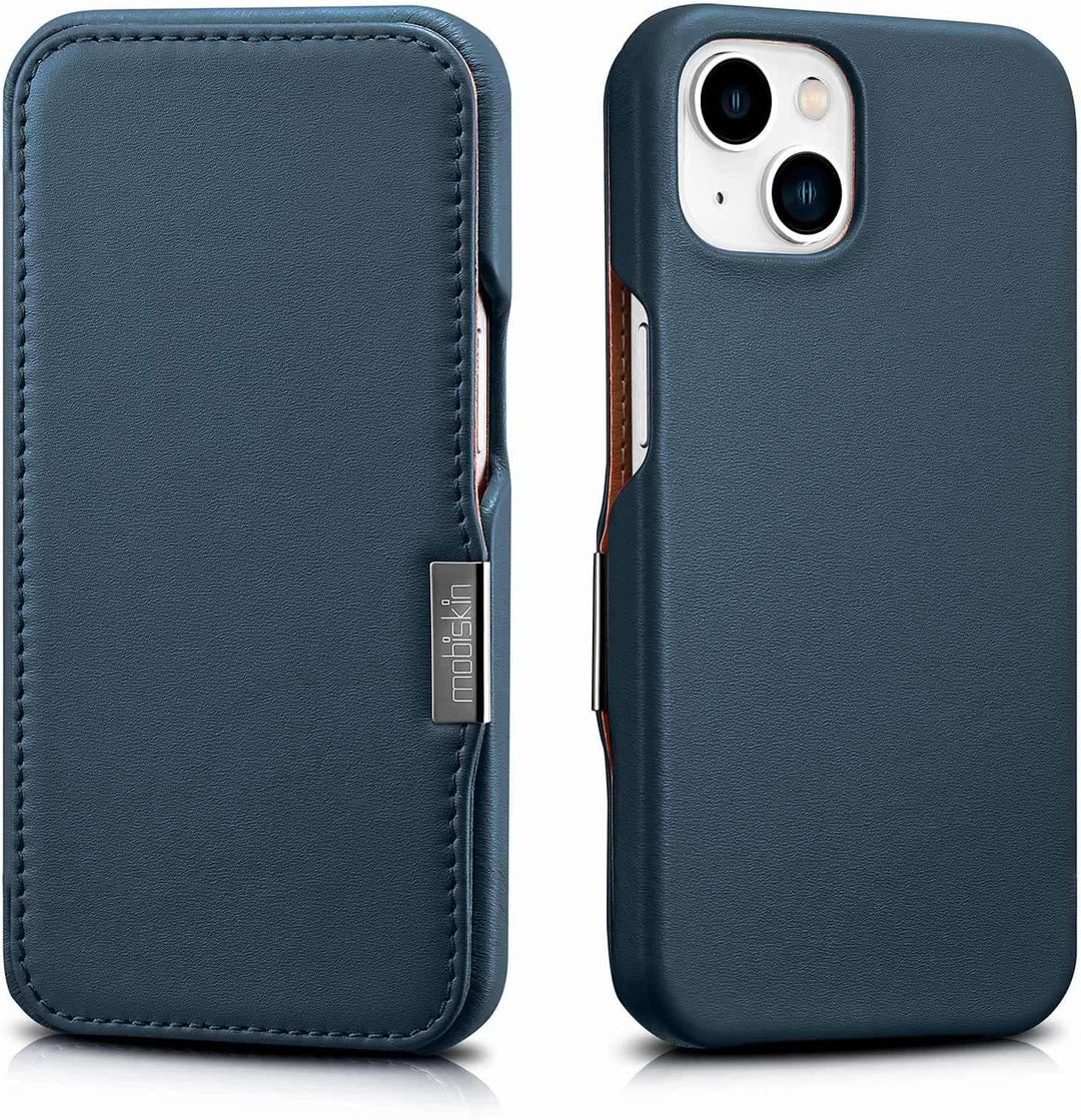 Mobiskin Hülle kompatibel mit Apple iPhone 13 Mini (5,4 Zoll), Handyhülle mit echtem Leder, Case, Sc
