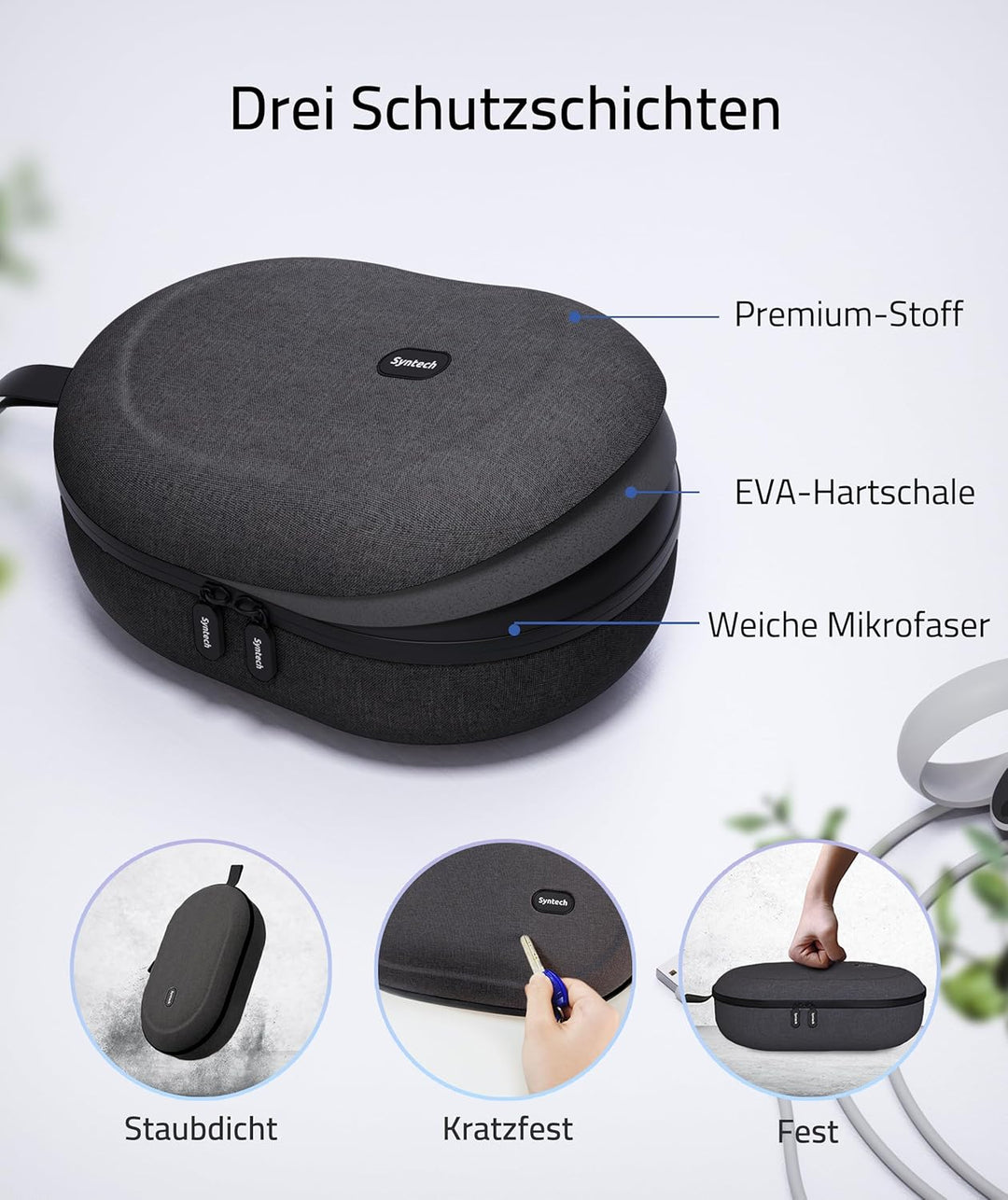 Syntech Tragetasche Kompatibel mit Oculus Quest3/Quest2 Zubehör VR Headset mit Touch Controllern und