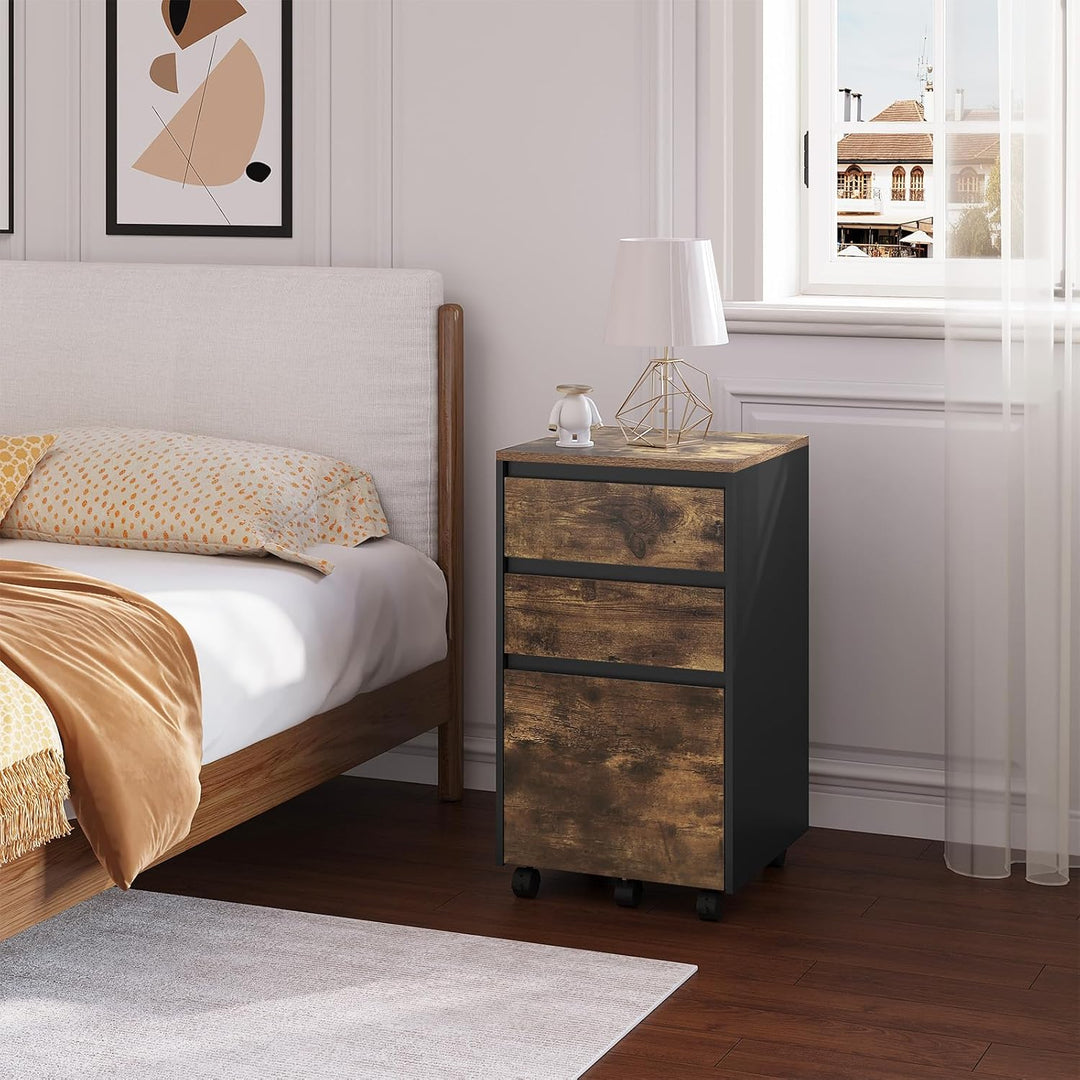 WOLTU mobiler Aktenschrank, Schrank für Aktenordner, Aufbewahrungsschrank im Büro, Büroschrank mit R