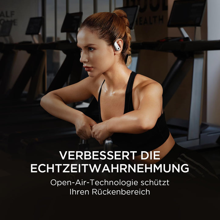 1MORE Fit S50 Open Ear Kopfhörer 5.3 Bluetooth, Sport Kopfhörer Kabellos mit Mikrofon, True Wireless