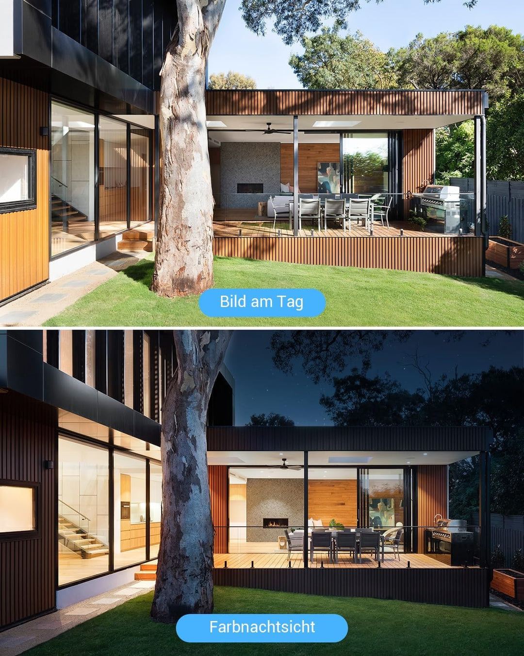 EZVIZ 1080P FHD WLAN Kamera, Überwachungskamera Aussen mit Farbnachtsicht, Bewegungserkennung, aktiv